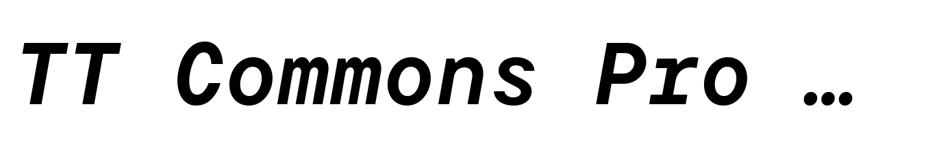 TT Commons Pro Mono DemiBold Italic